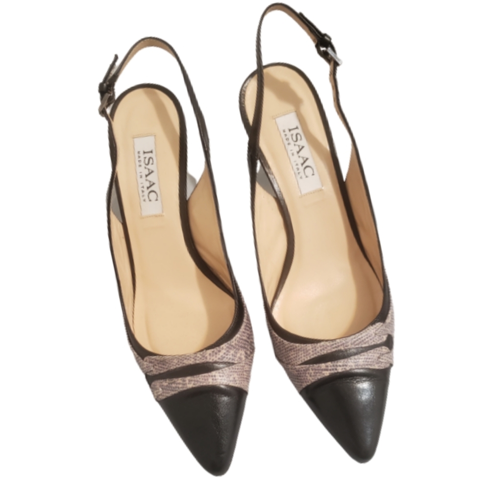 Isaac Mizrahi Slingback Heels Size 9 Made In Italy